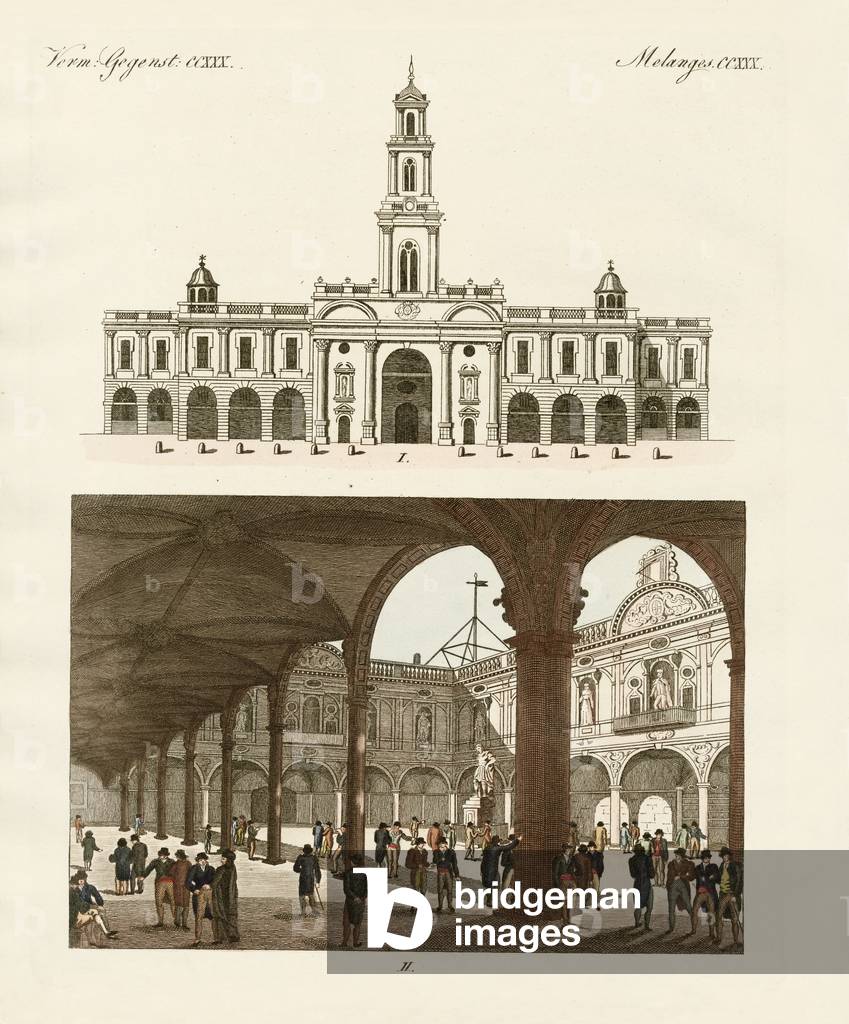 The stock of London (coloured engraving)