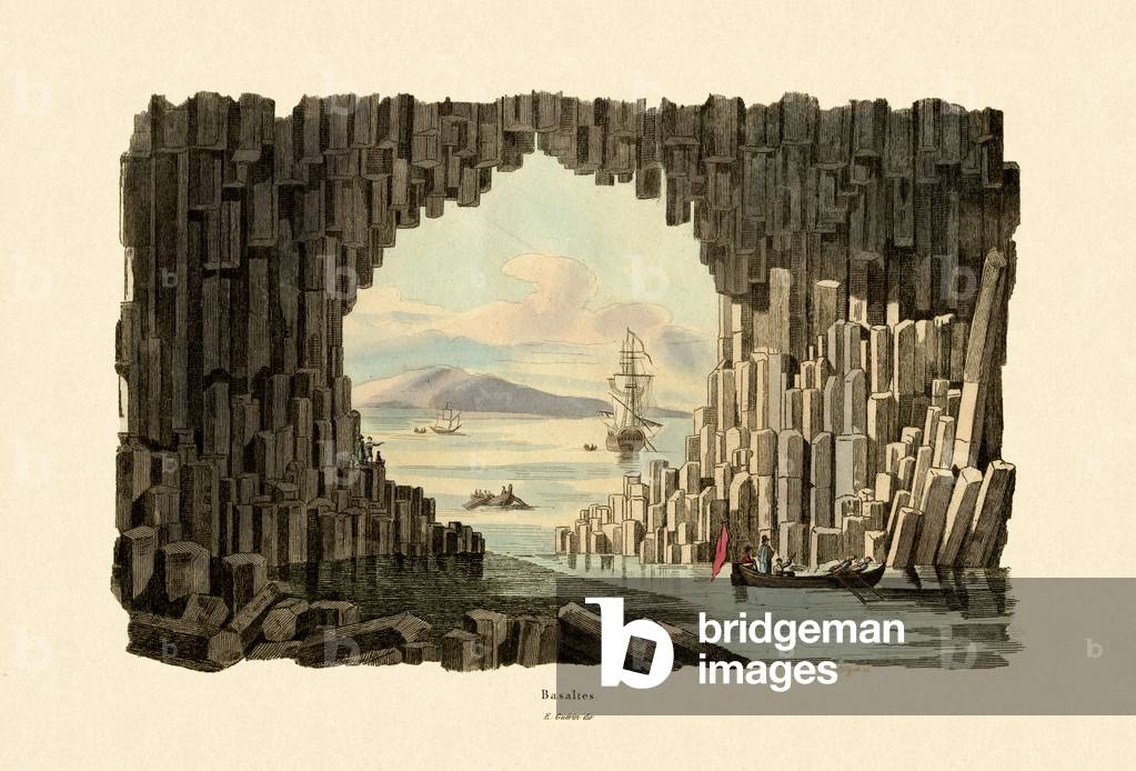 Basalt, 1833-39 (coloured engraving)
