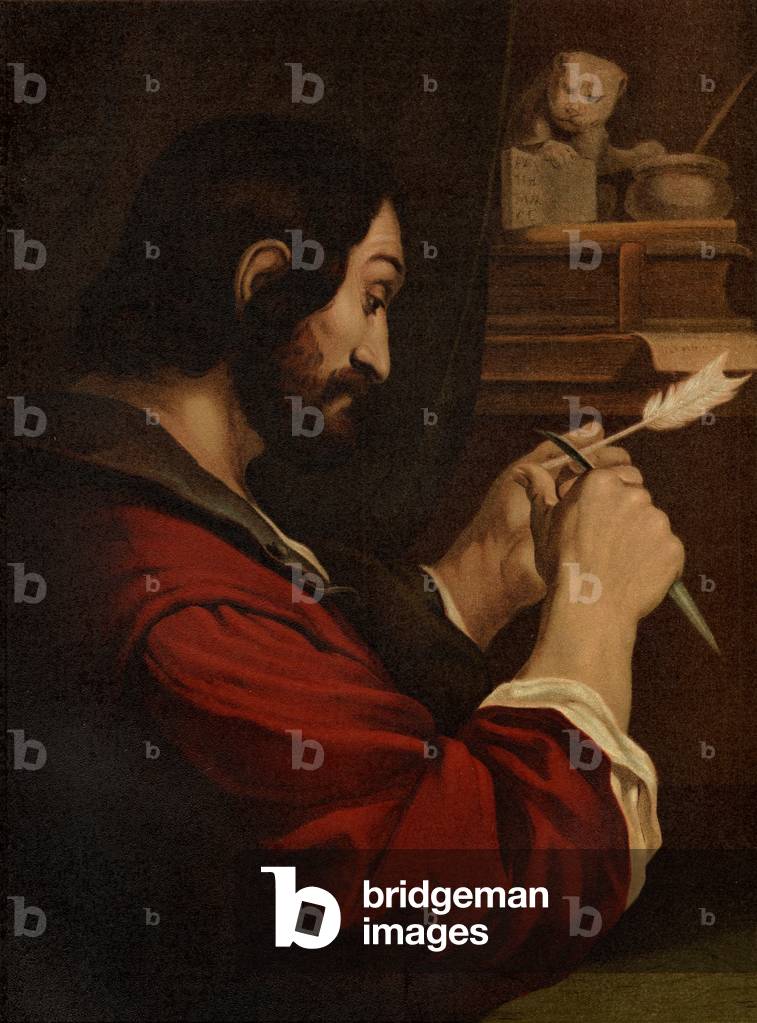 The Evangelist Mark (colour litho)