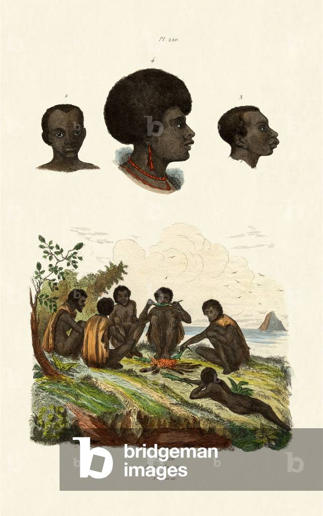 Ethiopians, 1833-39 (coloured engraving)