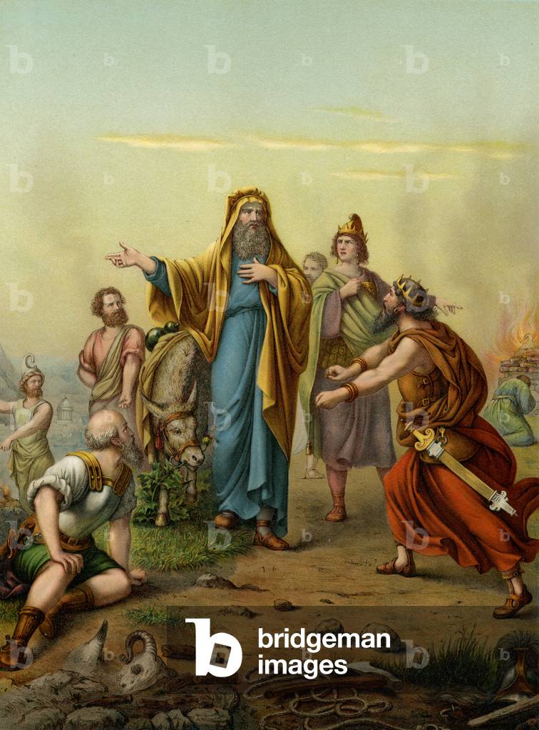 Balak and Balaam (colour litho)