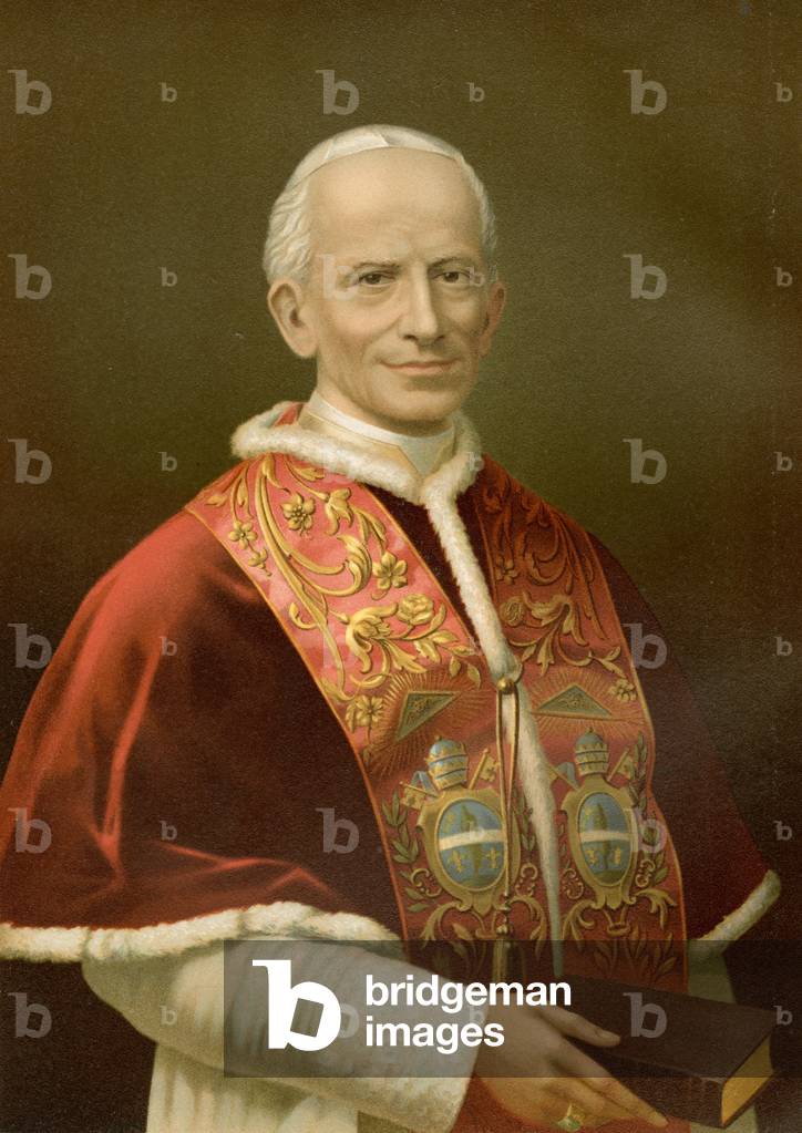 Pope Leo XIII (colour litho)