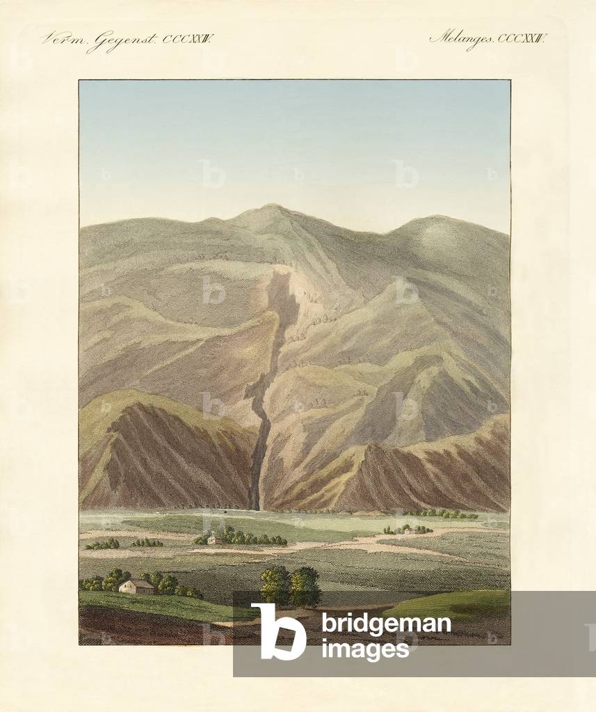 Schumla and its settings (coloured engraving)