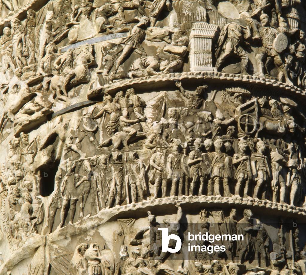 Detail from the Column of Marcus Aurelius with a scene from the Marcomannic Wars (photo)