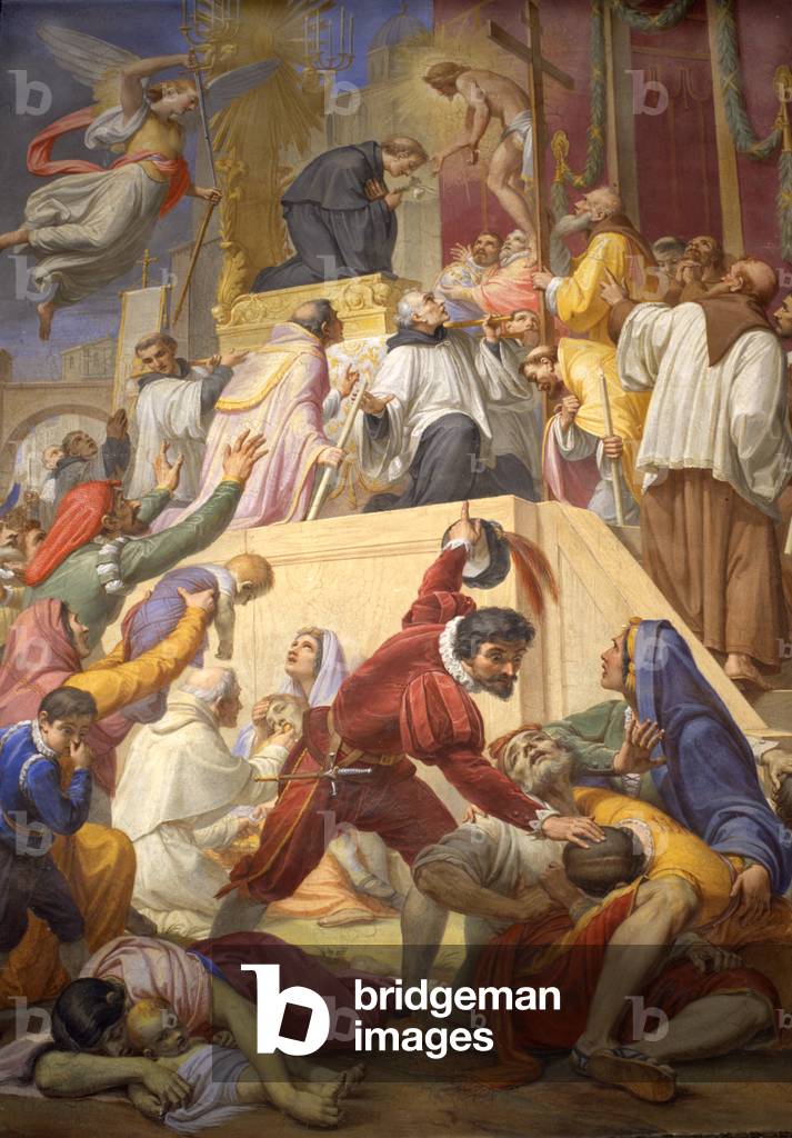 The miracle of Saint Nicholas of Tolentino during the plague of Cordova, 1856-69