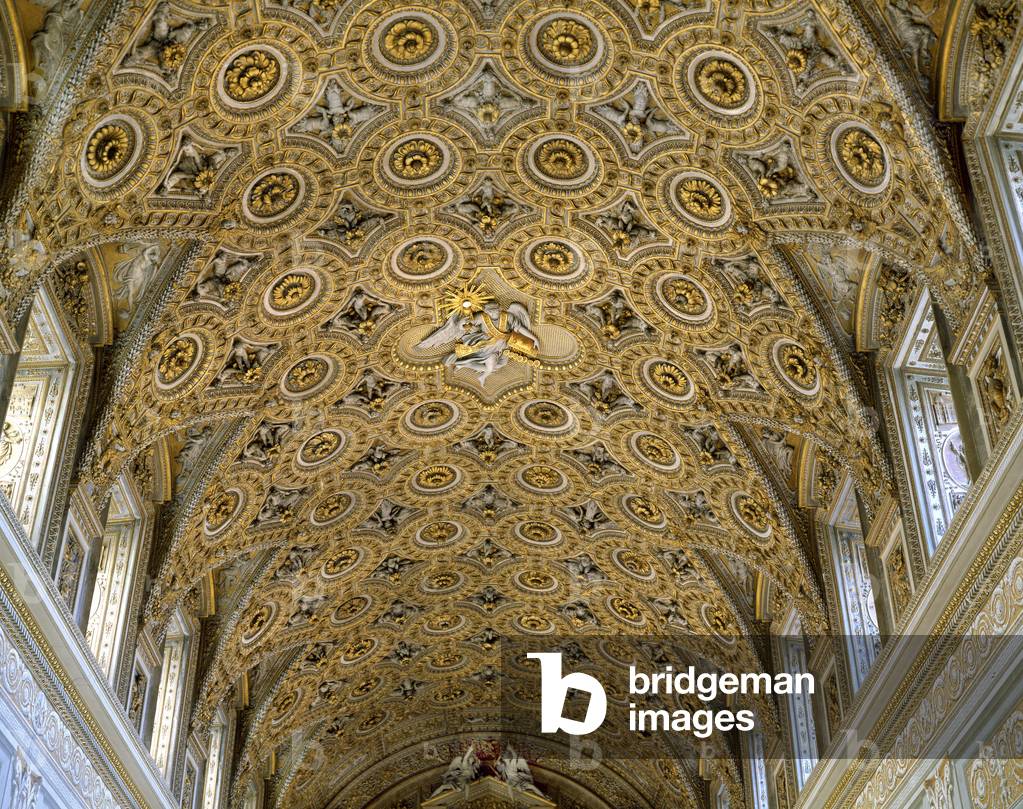 Coffered ceiling of the Cappella Paolina, Apostolic Palace, Vatican City (photo)