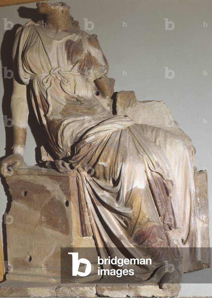 Figure from pediment decoration in Via San Gregorio in Rome (terracotta)