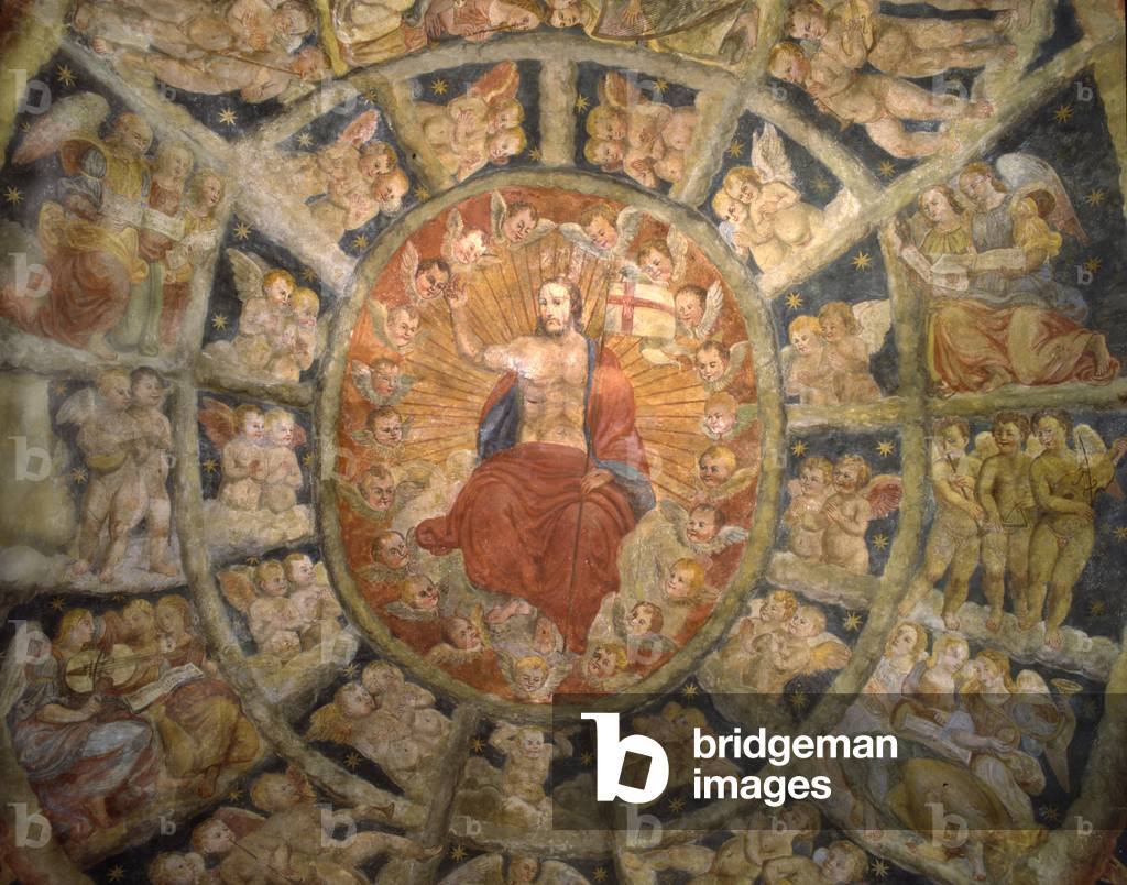 Ceiling of the Sanctuary of Philippa Mareri, Borgo San Pietro, Italy (fresco)