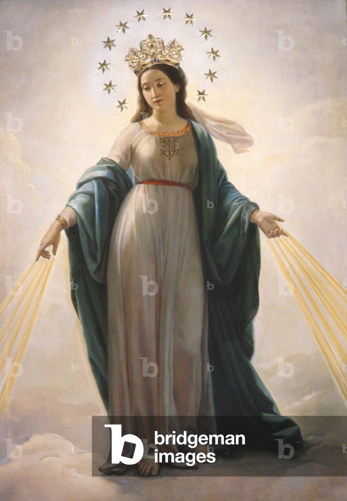 Christmas Card 1800-88 “Immaculate Conception”, Rome, Church of St. Andrew delle Valle