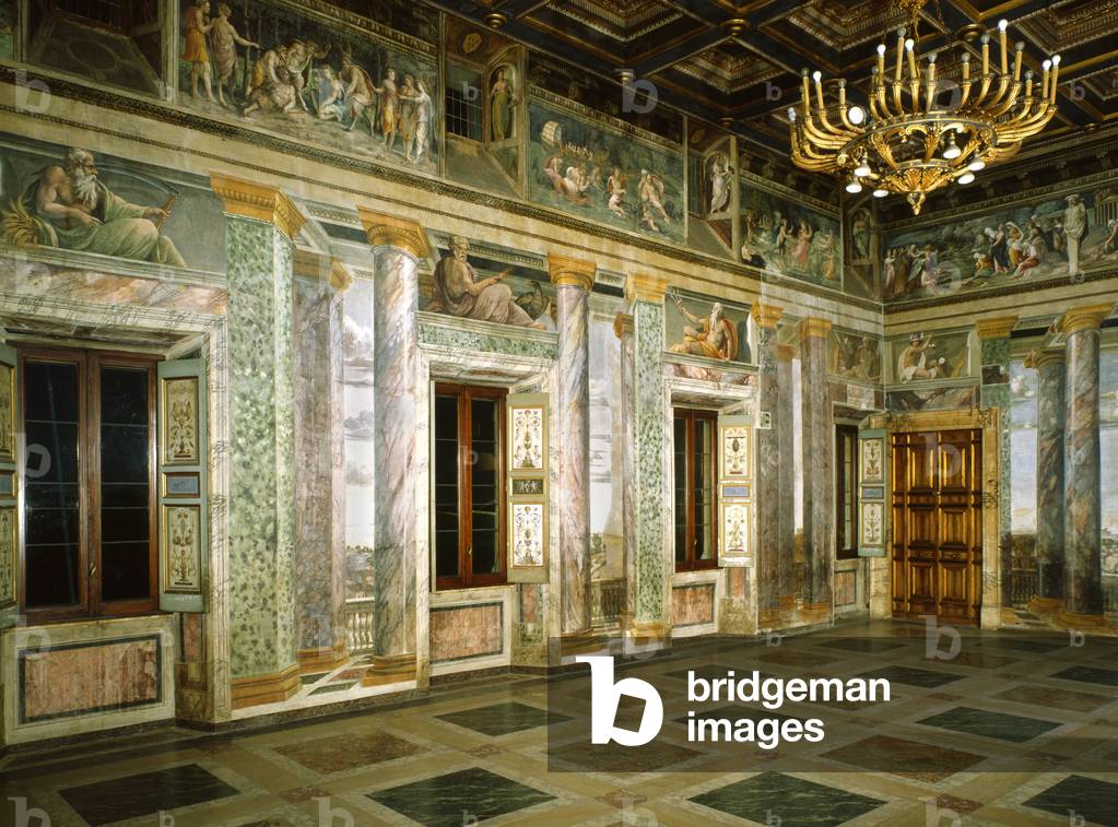 Sala delle Prospettive (Hall of Perspective), Villa della Farnesina, Rome, designed by Baldassarre Peruzzi (1481-1536) c.1510 (photo)