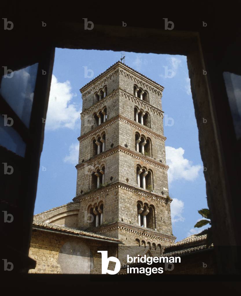 Campanile, St. Scholastica's Abbey, Subiaco, Italy (photo)