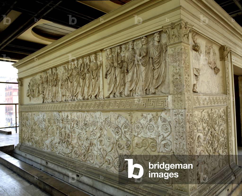 Procession, north wall of the Ara Pacis (marble)