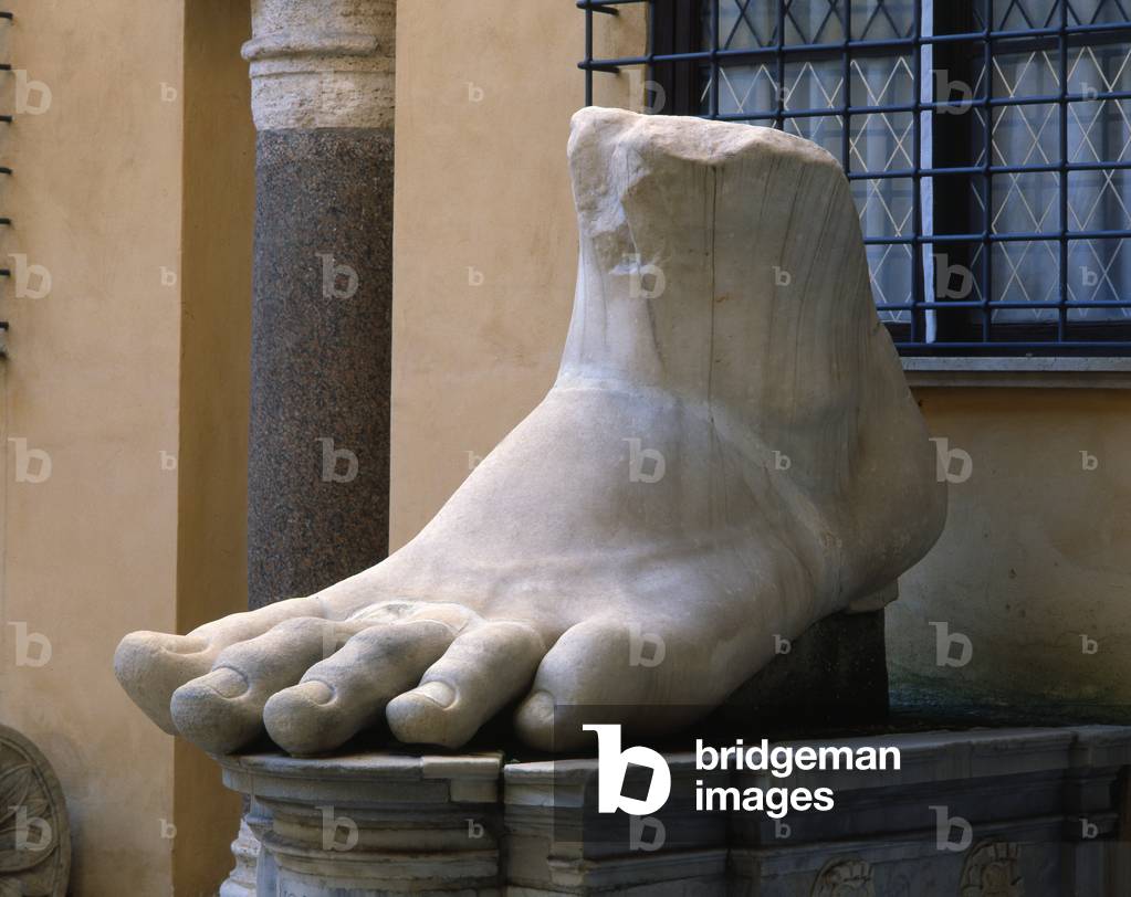 Colossal foot of Constantine the Great (marble)