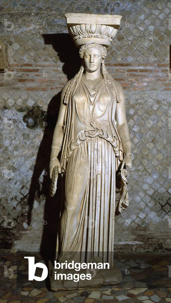 Kore, copy of a caryatid from the Erechtheion in Athens (marble)