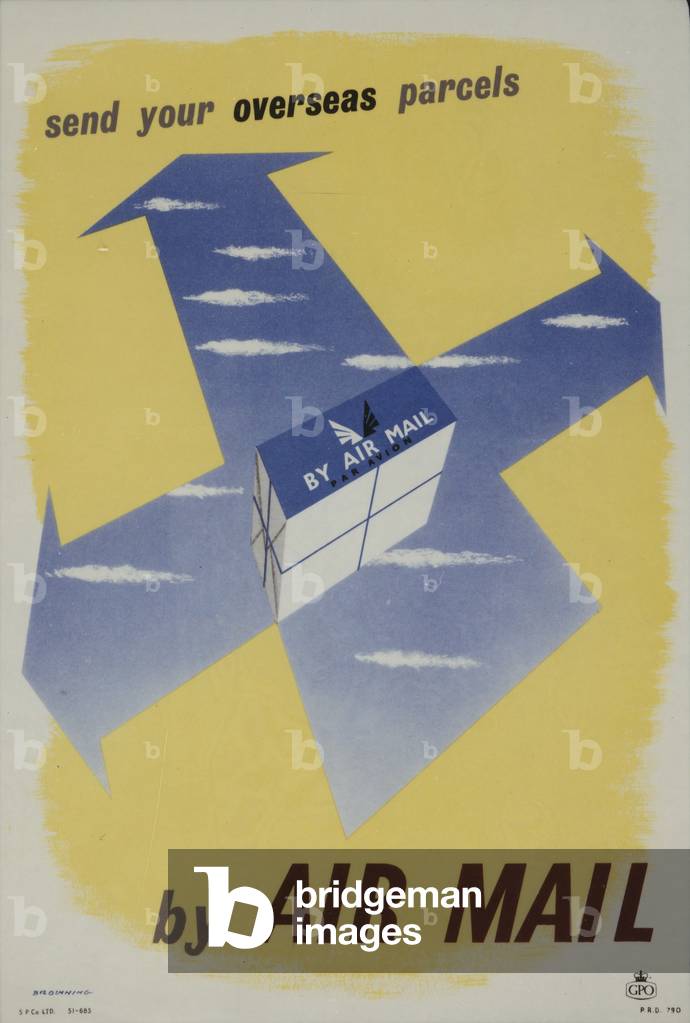 Send your overseas parcels by Air Mail, 1955 (colour litho)