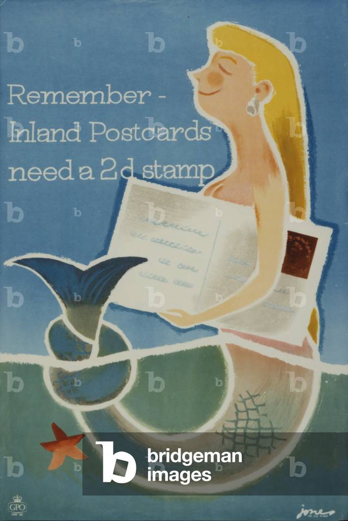 Remember inland postcards need a 2d stamp, 1956 (colour litho)