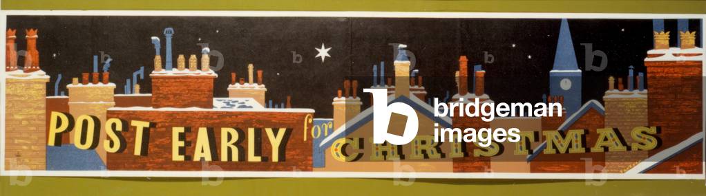 Post early for Christmas, 1953 (colour litho)