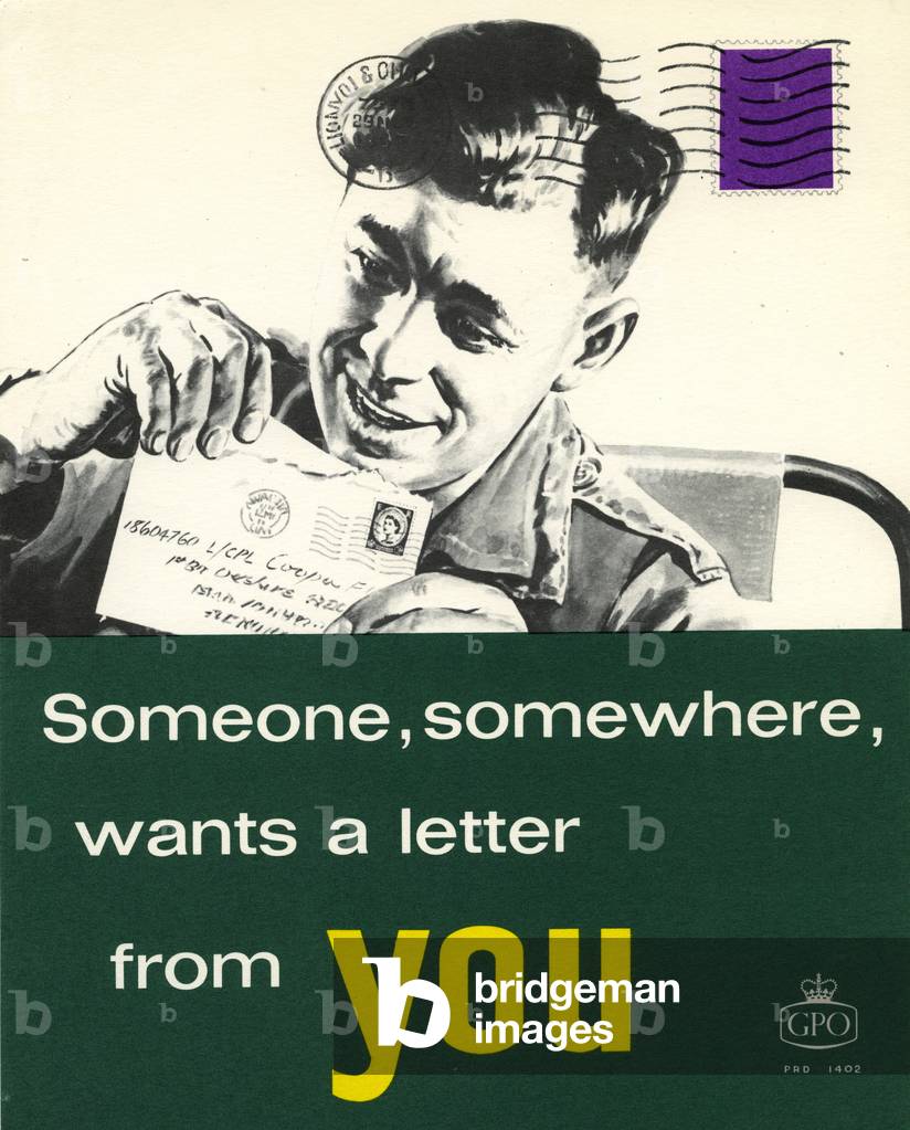 Someone, somewhere, wants a letter from you, 1963 (colour litho)