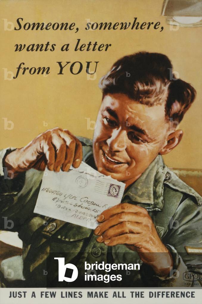 Someone, somewhere, wants a letter from you, 1964 (colour litho)