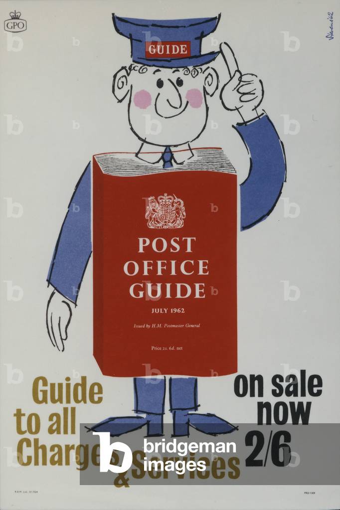 'Post Office Guide' to all charges and services, 1962 (colour litho)