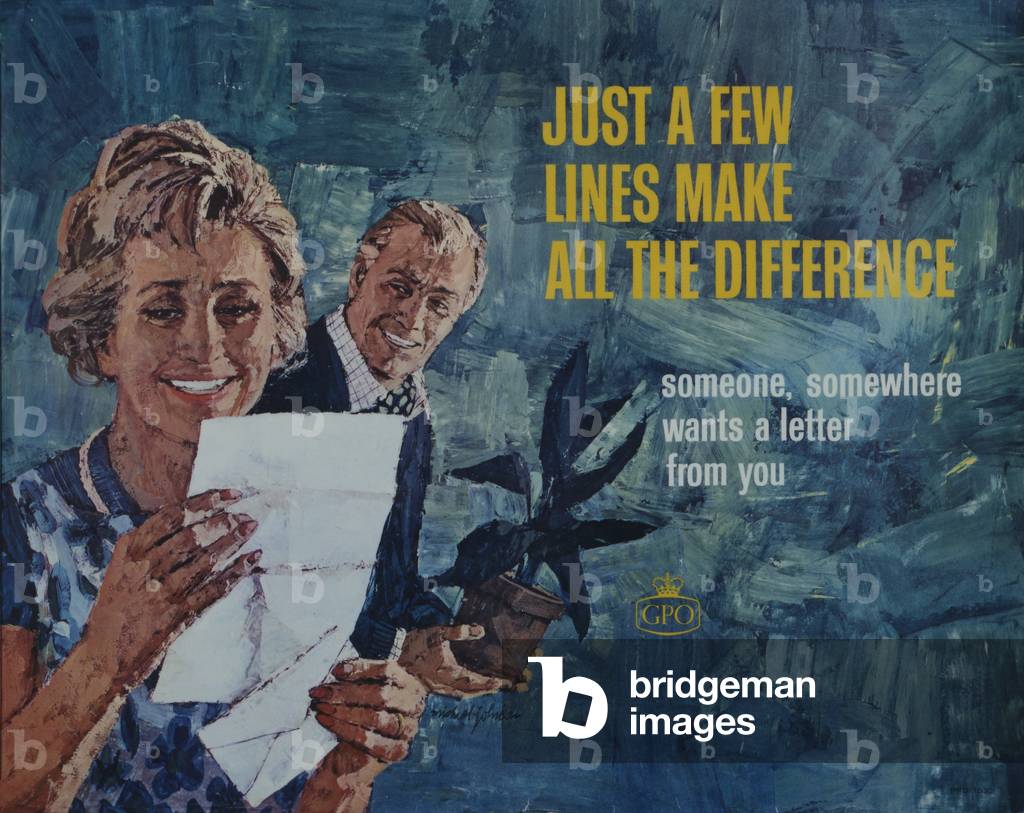 Just a few lines make all the difference - Someone, somewhere wants a letter from you, 1964 (colour litho)