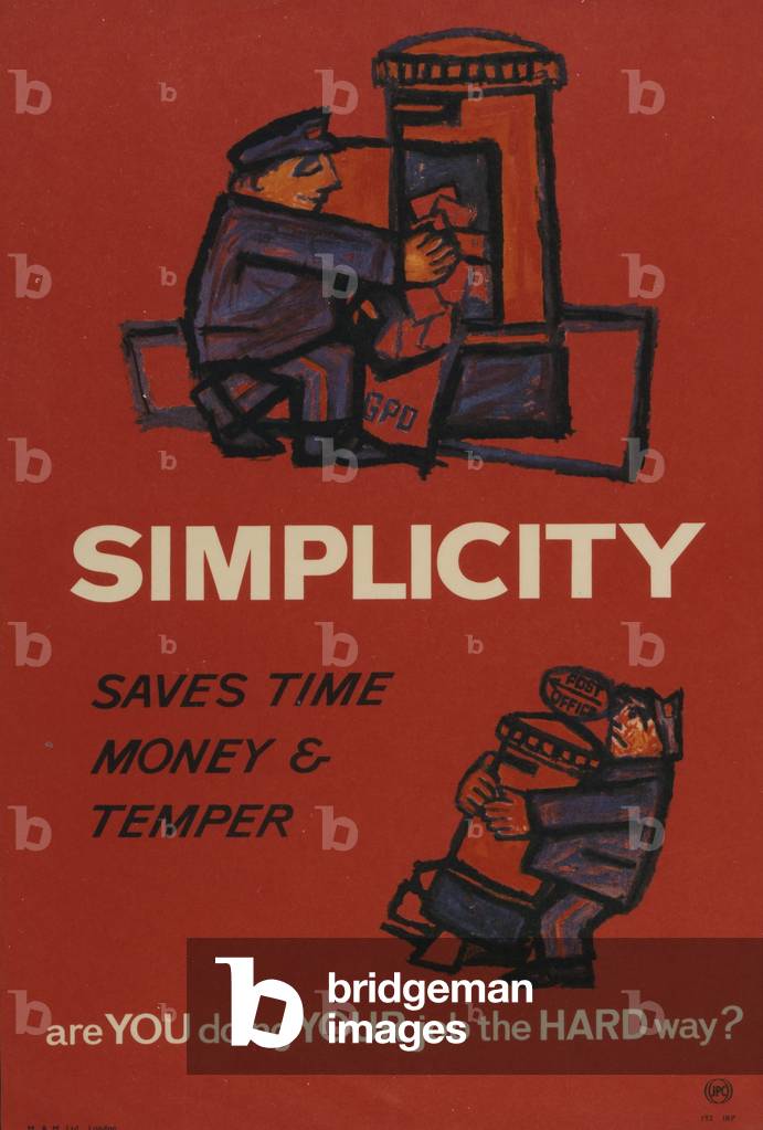 Simplicity saves Time, Money & Temper, 1964 (colour litho)