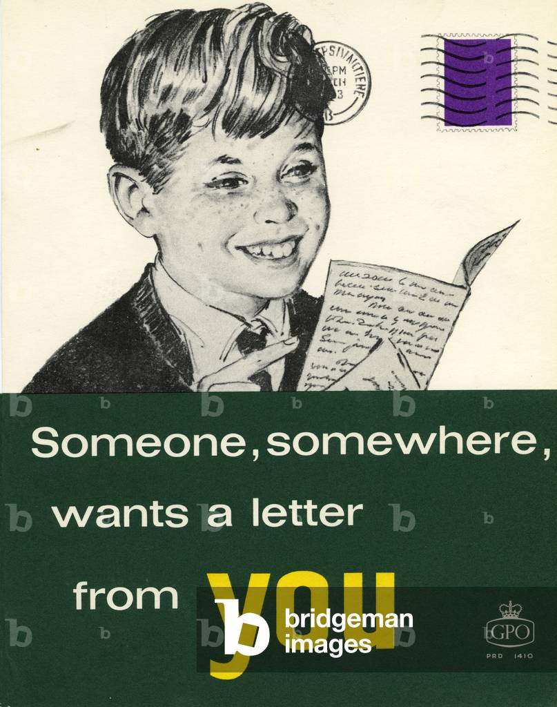 Someone, somewhere, wants a letter from you, 1963 (colour litho)