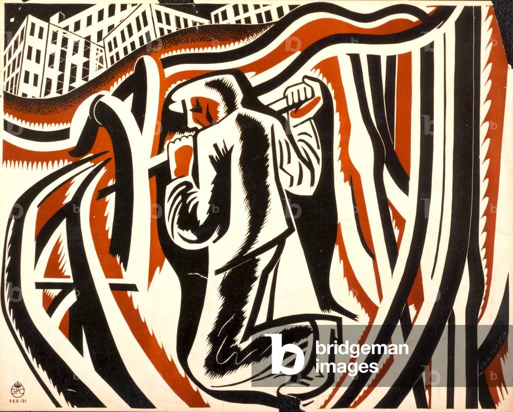 Underground Cable, 1935 (colour litho)