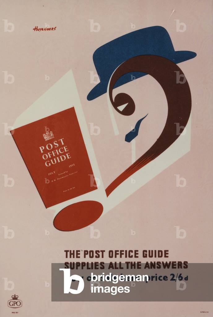 The 'Post Office Guide' supplies all the answers, 1955 (colour litho)