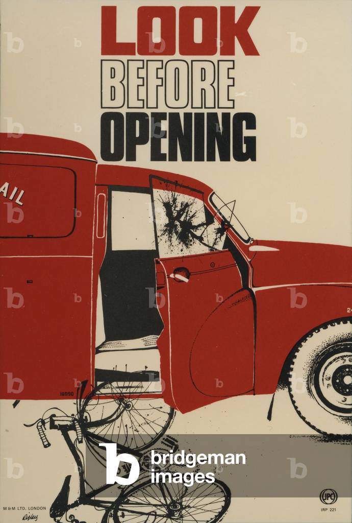 Look before opening, 1968 (colour litho)