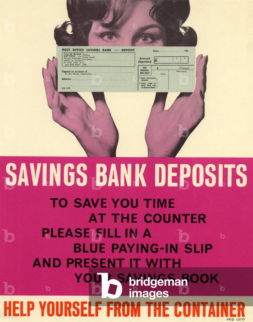 Savings Bank Deposits, 1963 (colour litho)