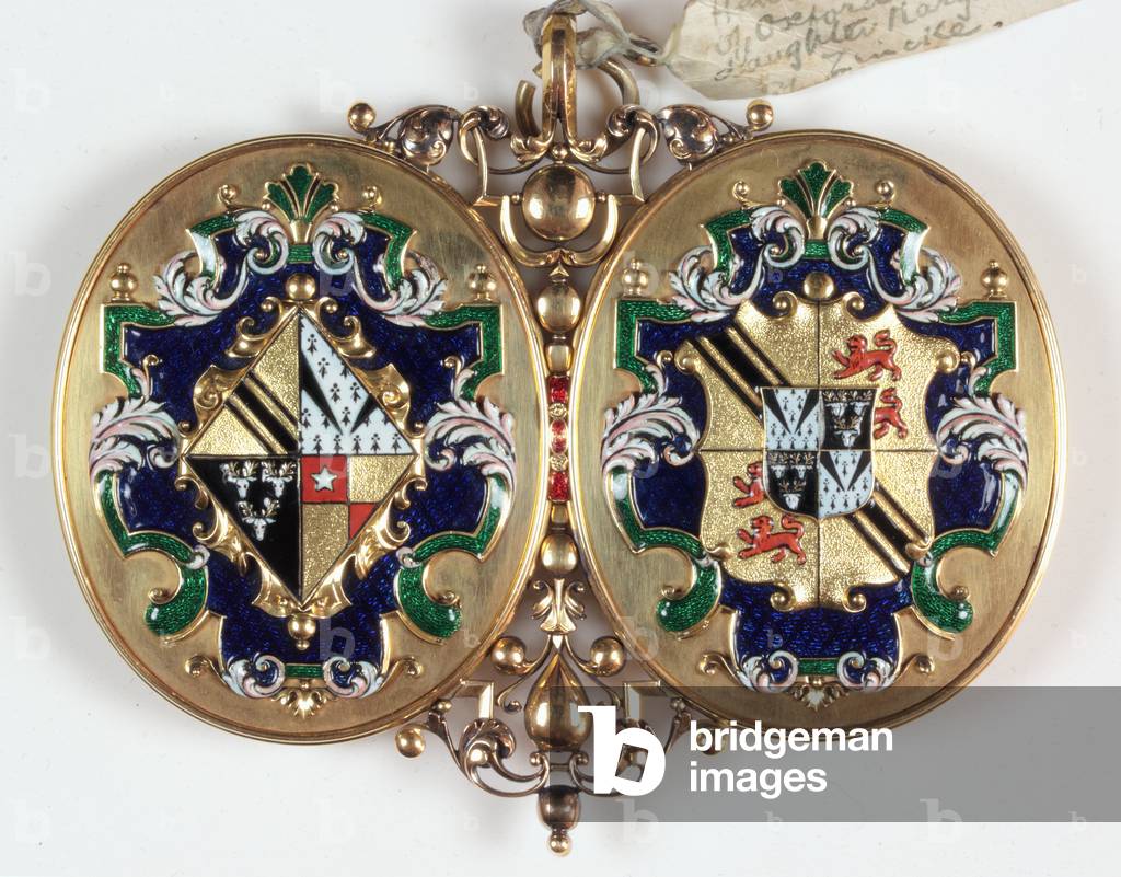 Frame for a double miniature portrait (gold & enamel) (see also 3076140)