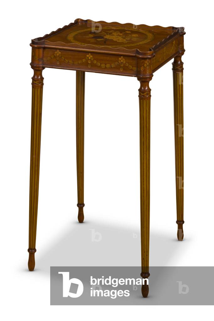 Marquetry lamp table (wood)