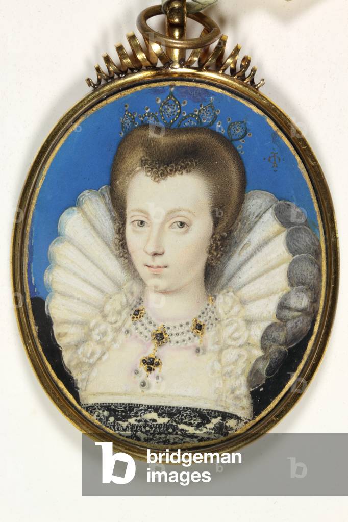 A Lady traditionally identified as Elizabeth Bruges, Lady Kennedy (w/c on vellum)
