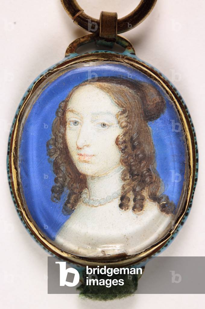 A lady wearing a pearl necklace (w/c on vellum) (see also 3076018)