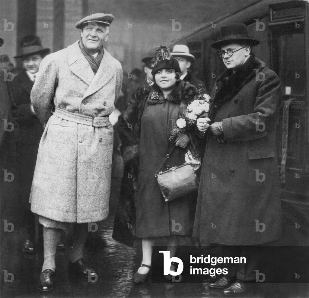 Feodor Chaliapin (left), Toti Dal Monte and Wilhelm Backhaus en route to America, c.1925.