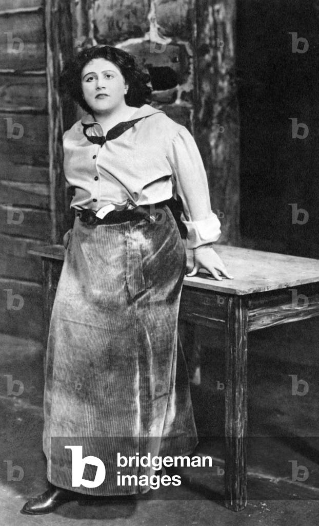 Emmy Destinn as Minnie in Giacomo Puccini's opera in NY, 1910 (photo)