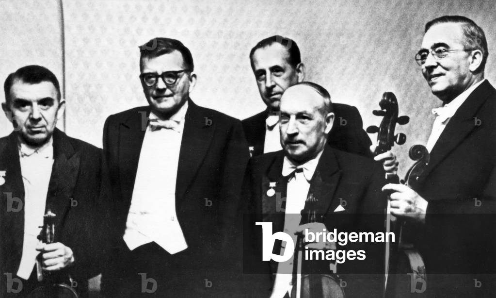 Dmitri Shostakovich - second left with Beethoven Quartet, 1964