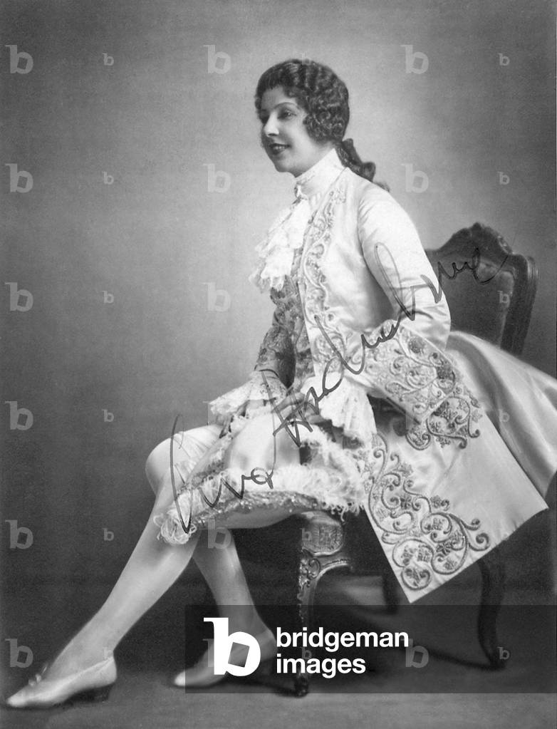 Eva Hadrabova as Octavian in Der Rosenkavalier, 1933 (b/w photo)