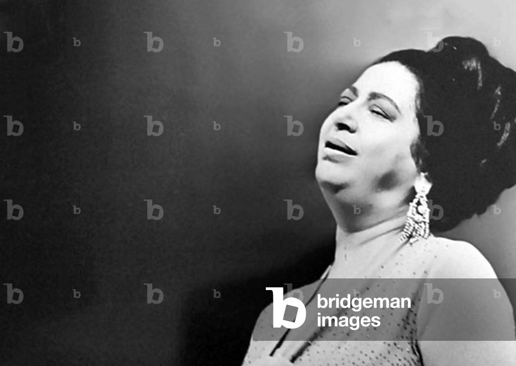 Oum Kalthoum, Egyptian singer, songwriter and actress, 30 December 1898 - 3 February 1975