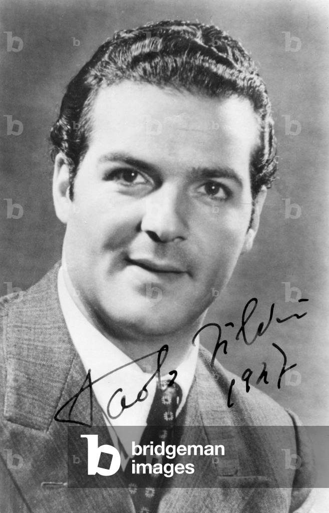 Paolo Silveri ( 1913 - 2001 ), Italian baritone 1927 signed portrait