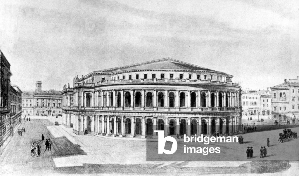 Teatro in Via Del Corso, Rome, by Pietro di San Giorgio, 1821 (print)