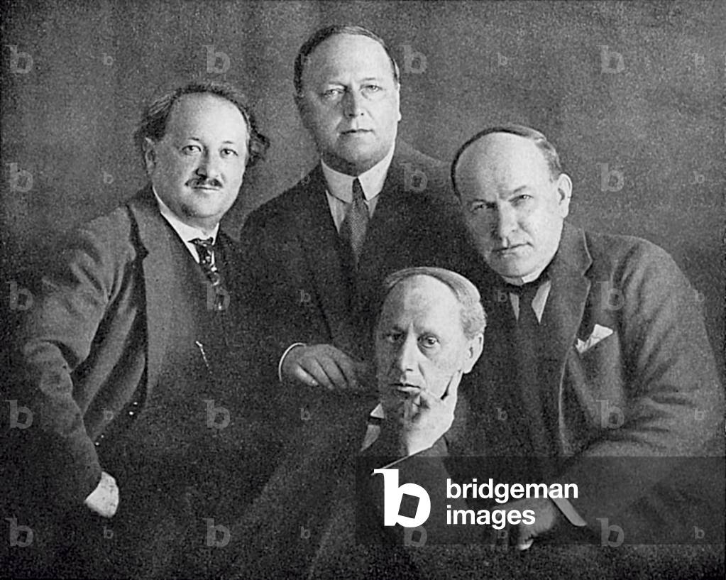 Sevcik quartet , 1926. Left to right: Karel Moravec, Karel Prochazka, Frantisek Pour, Bohuslav Lhotsky.