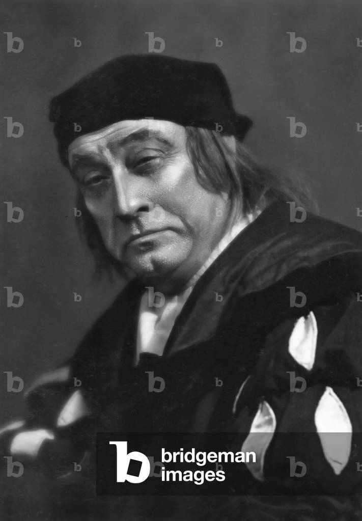 Ernesto Badini (14 September 1876 - 6 July 1937), Italian baritone, as Beckmesser in Die Meistersinger von Nurnberg, opera by Richard Wagner