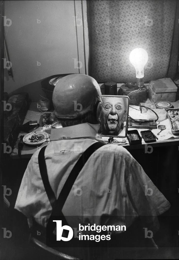 Grock (Adrien Wettach), Swiss musical clown (b/w photo)