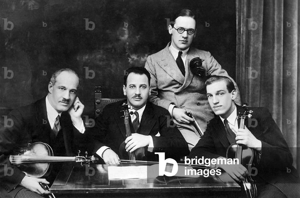 Kutcher Quartet, 1931-1939 line-up - left to right Raymond Jeremy (viola), Samuel Kutcher (violin), Douglas Cameron (cello), Frederick Grinke (violin)