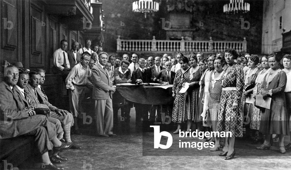 Bruno Walter, German pianist  and  conductor at Don Giovanni rehearsal, Salzburg, 1931