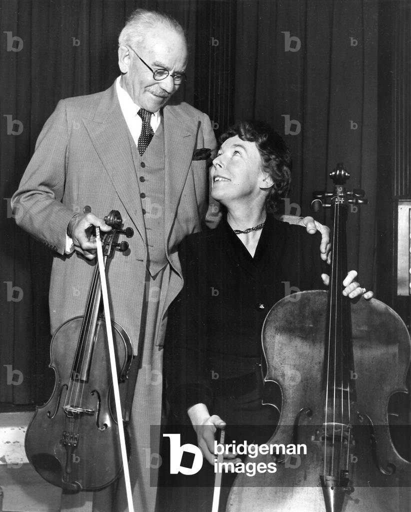 English violinist Lionel Tertis with his second wife Lillian Tertis (nee Warmington), an English cellist