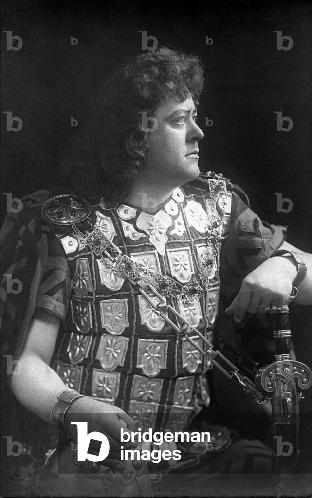 Karel Burian (Karl Burrian) as Tristan in Richard Wagner 's opera 'Tristan und Isolde' German composer & author, 22 May 1813 - 13 February 1883