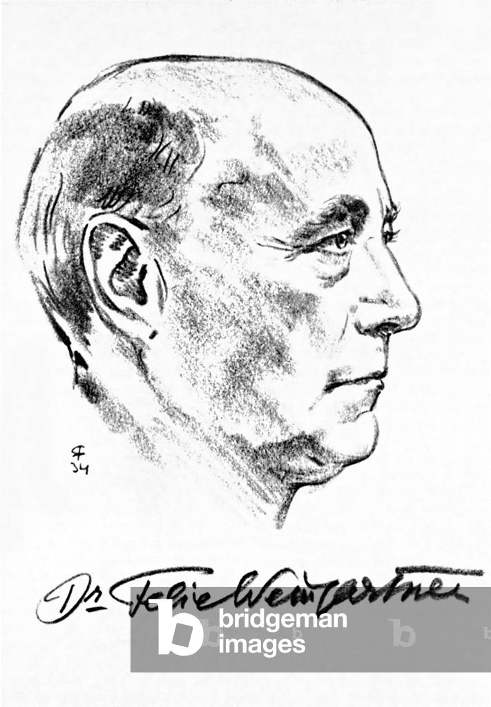 Felix Weingartner, Austrian conductor (drawing)
